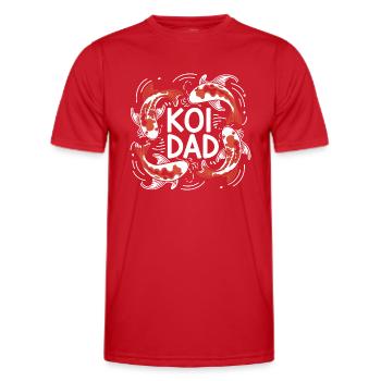 Proud koi lover with style - Men's Functional T-Shirt - red - Front - AI Model Male 178 dark (178cm)