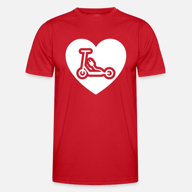E-Scooter E-Roller Scooter - Men's Functional T-Shirt - red