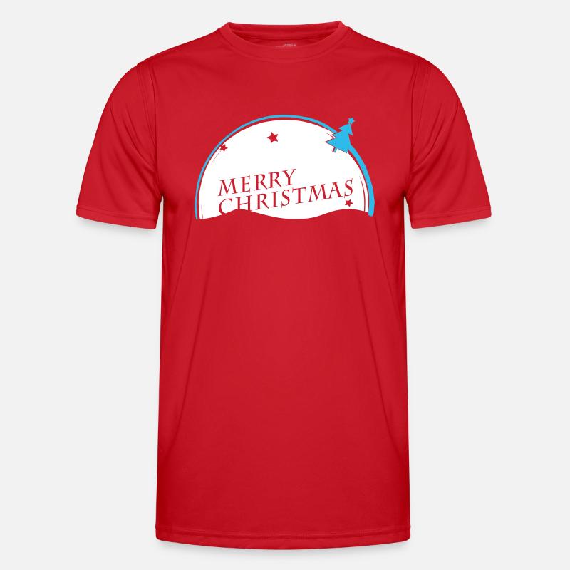 Merry Christmas VECTORGRAPHIC - Men's Functional T-Shirt - red