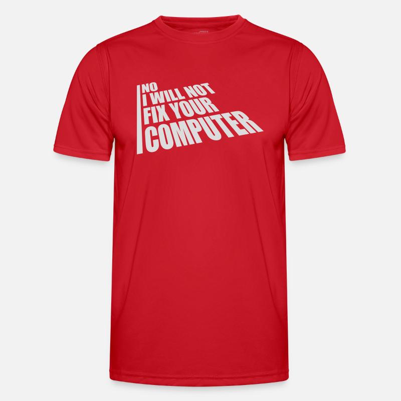 not fix your computer - Men's Functional T-Shirt - red