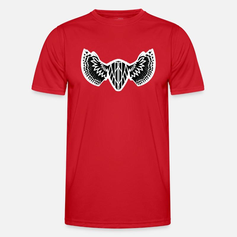 The Mystical Winged Ancient Shield - Men's Functional T-Shirt - red