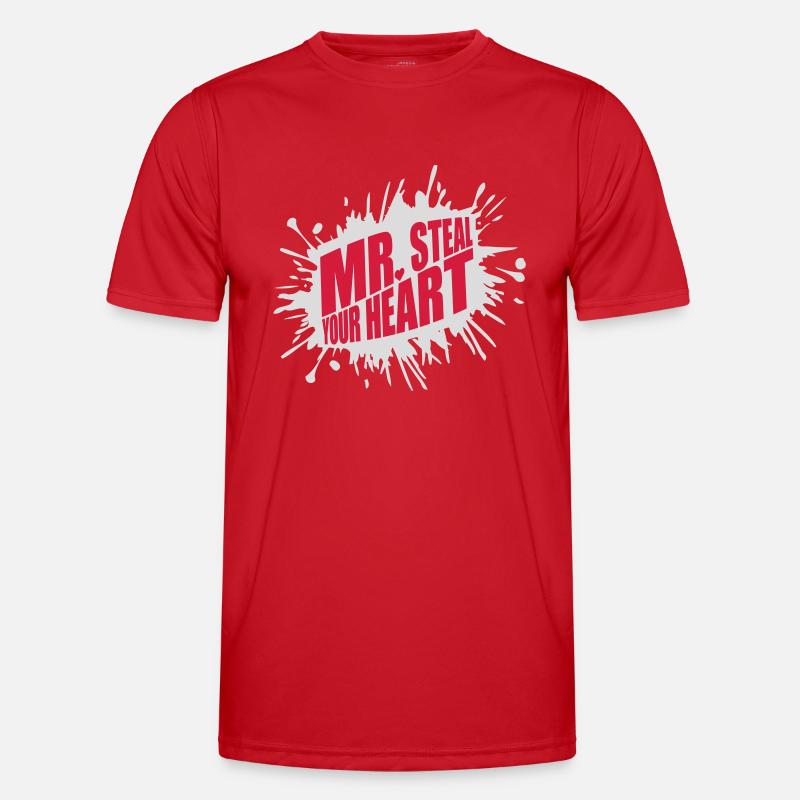 Mr steal your heart - Men's Functional T-Shirt - red