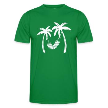 Palmiers Relax - T-shirt sport Homme - vert - Devant - AI Model Male 178 dark (178cm)