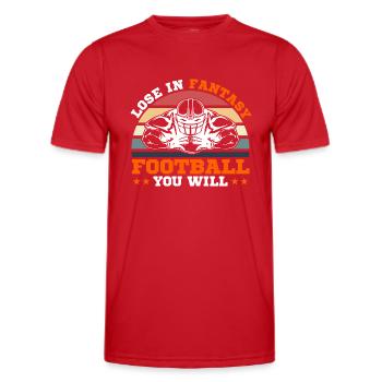 Draft Day Fantasy Football Football Women - T-shirt sport Homme - rouge - Devant - AI Model Male 178 dark (178cm)