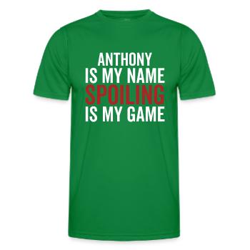 Anthony ist mein Name Verderben ist mein Spiel - Männer Funktions-T-Shirt - Kelly Green - Vorne - AI Model Male 178 dark (178cm)