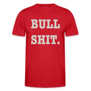 bullshit - Männer Funktions-T-Shirt - Rot - Vorne - AI Model Male 178 dark (178cm)