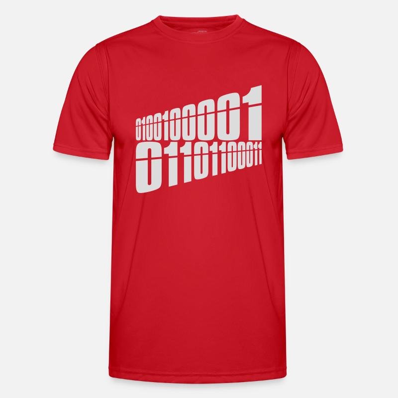 Binary Code Program Language - Men's Functional T-Shirt - red