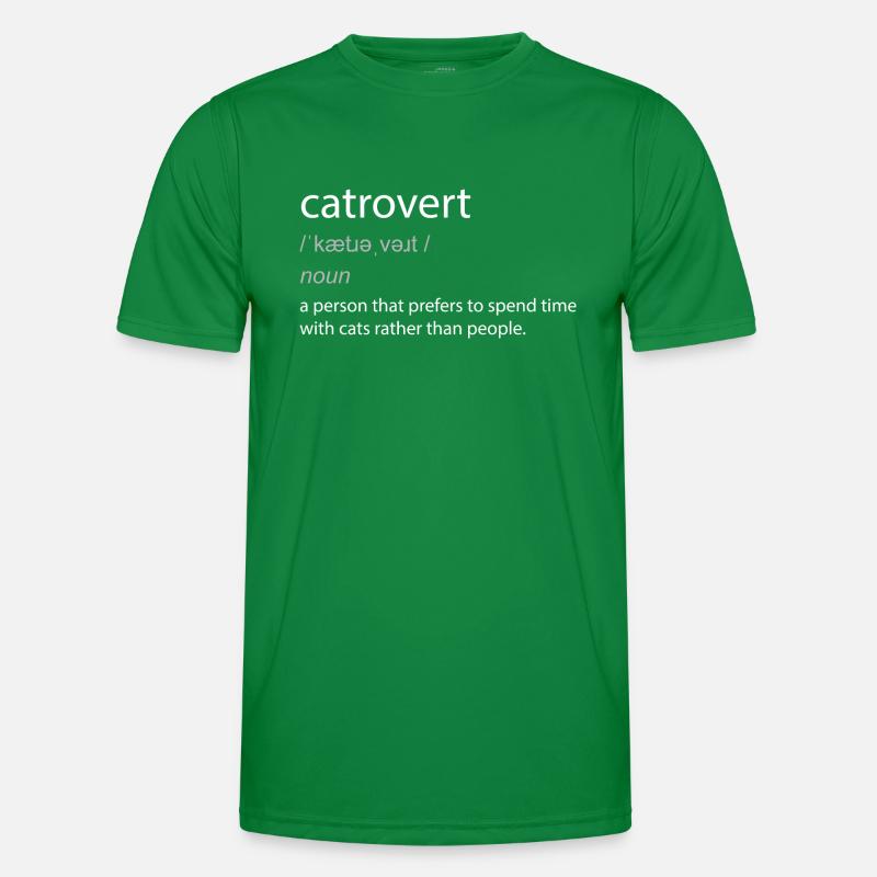 Catrovert Cat Lover Witty Definition Men's Functional T-Shirt