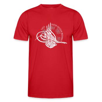 Fatih Sultan Mehmet - Men's Functional T-Shirt - red - Front - AI Model Male 178 dark (178cm)