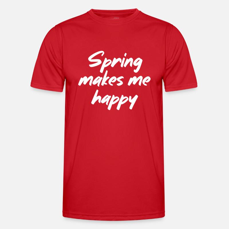Spring makes me happy - Men's Functional T-Shirt - red