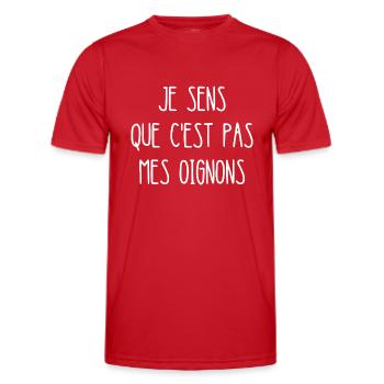 je sens que c'est pas mes oignons - T-shirt sport Homme - rouge - Devant - AI Model Male 178 dark (178cm)