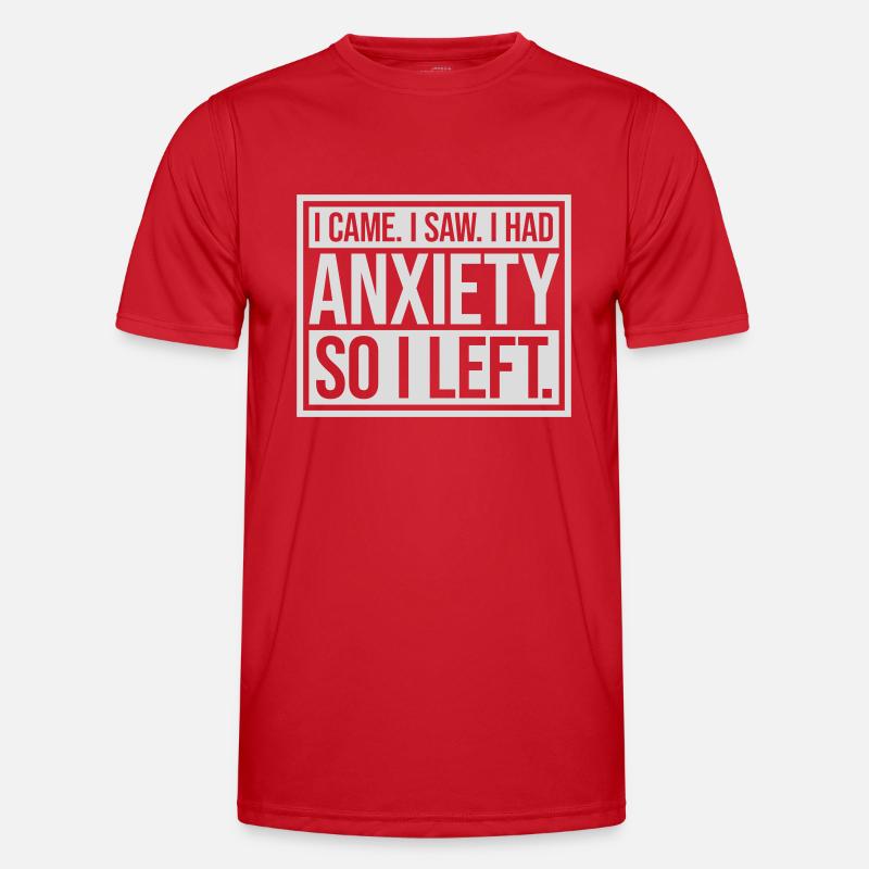 J’avais de l’anxiété en disant - T-shirt sport Homme - rouge