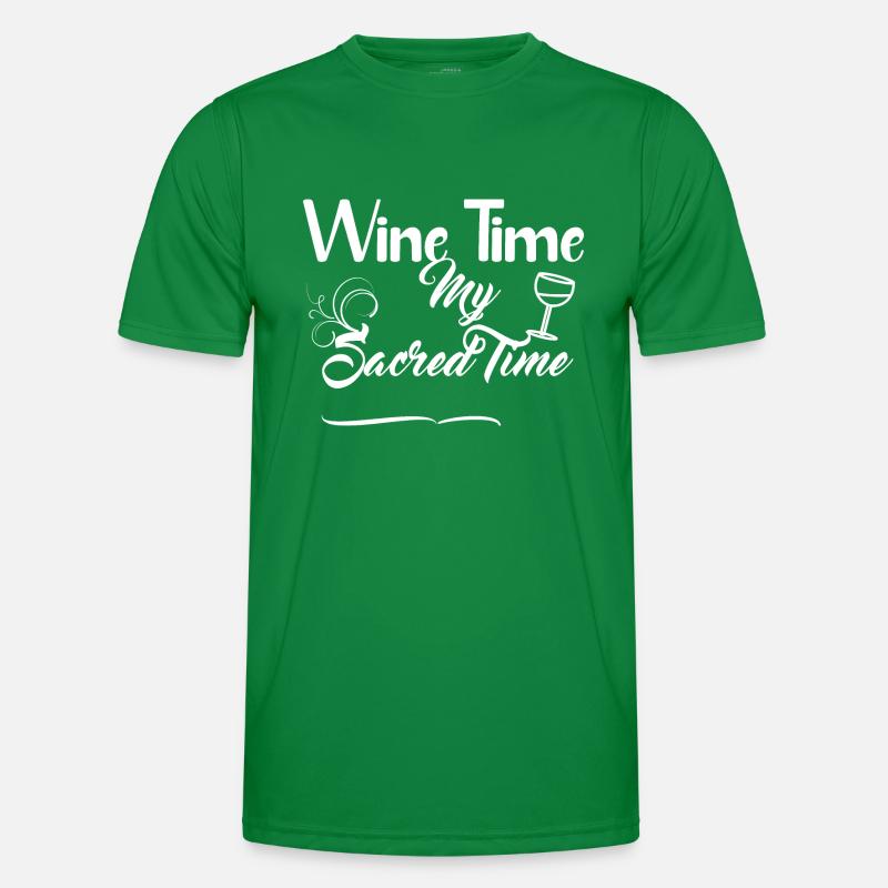 Wine Time - Design blanc T-shirt sport Homme