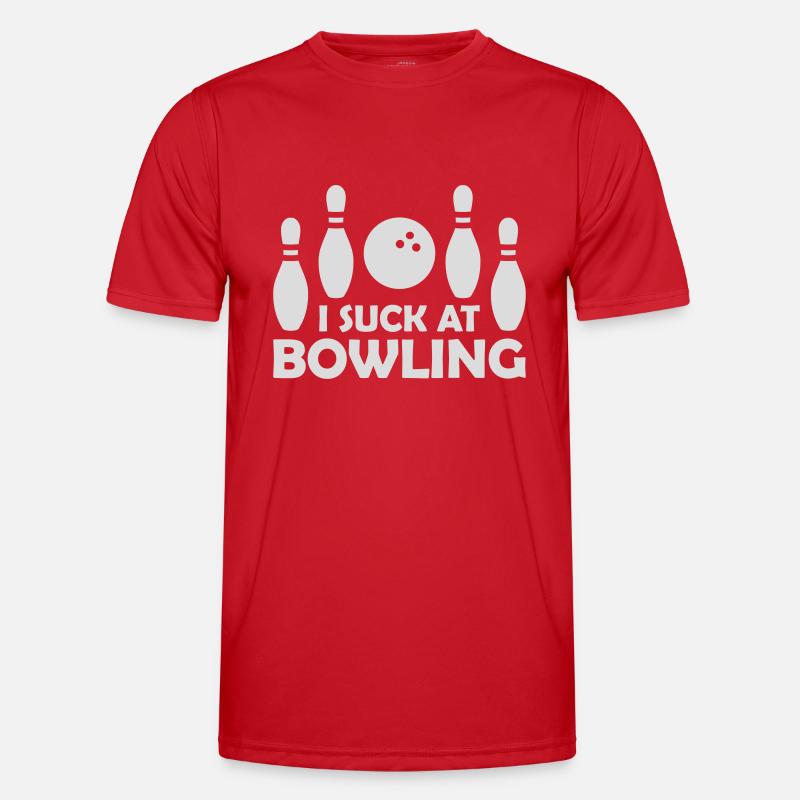 I suck at bowling - Men's Functional T-Shirt - red