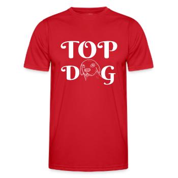 TOP DOG - Männer Funktions-T-Shirt - Rot - Vorne - AI Model Male 178 dark (178cm)