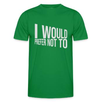 Je préfère ne pas - T-shirt sport Homme - vert - Devant - AI Model Male 178 dark (178cm)