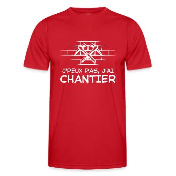 Chantier tourelle - T-shirt sport Homme - rouge - Devant - AI Model Male 178 dark (178cm)