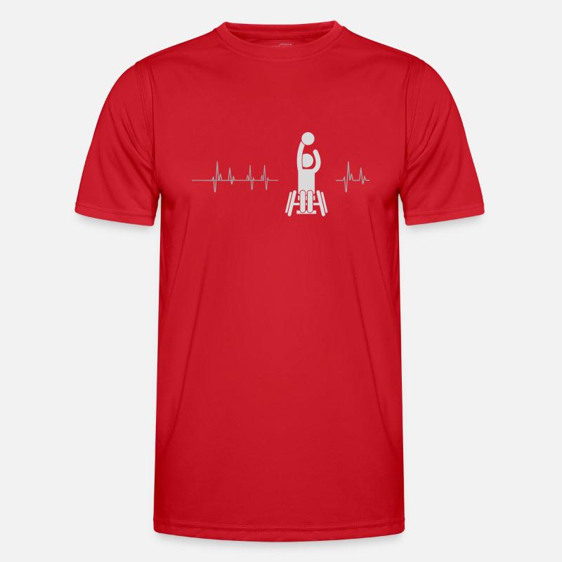 rollstuhl rollstuhlfahrer rolli frequenz - Männer Funktions-T-Shirt - Rot