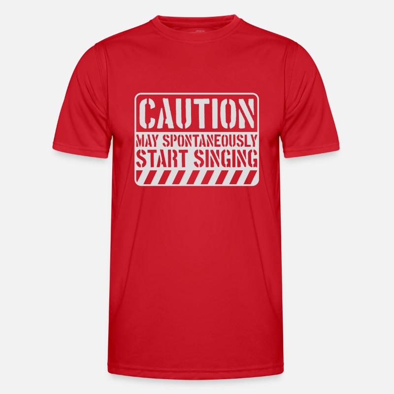 may spontaneously start singing - Men's Functional T-Shirt - red