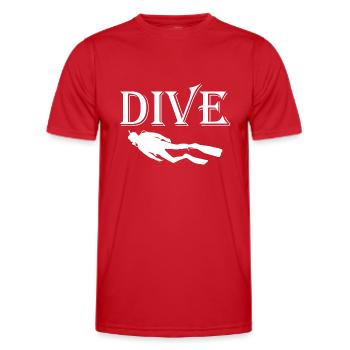 Diving Dive Dive - Men's Functional T-Shirt - red - Front - AI Model Male 178 dark (178cm)