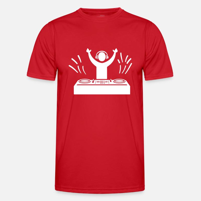 Dj Party Turntables - Men's Functional T-Shirt - red