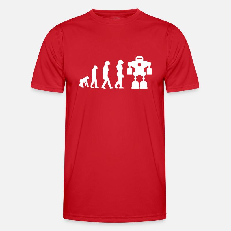 robot evolution - Men's Functional T-Shirt - red