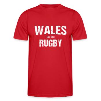 Rugby à XV du Pays de Galles - T-shirt sport Homme - rouge - Devant - AI Model Male 178 dark (178cm)