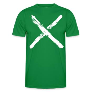 Kreuz - Männer Funktions-T-Shirt - Kelly Green - Vorne - AI Model Male 178 dark (178cm)