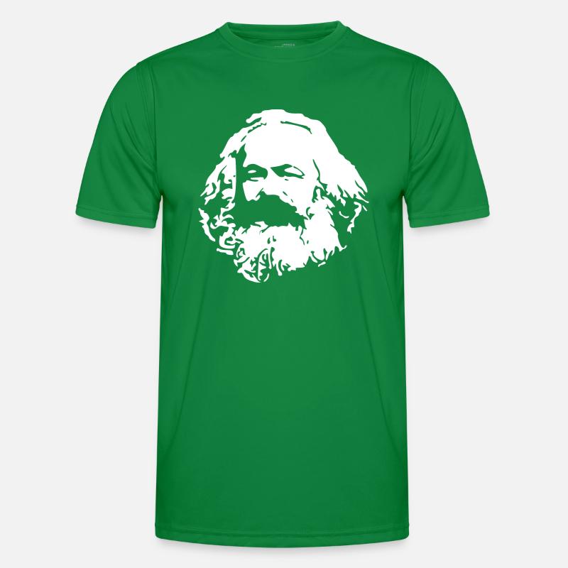 Karl Marx stencil T-shirt sport Homme