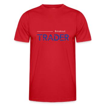 Trading Exchange Breakout Trader - Men's Functional T-Shirt - red - Front - AI Model Male 178 dark (178cm)