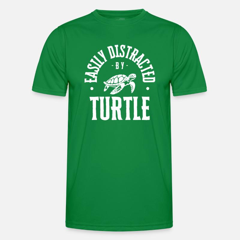 Easily Distracted by Turtle Men's Functional T-Shirt