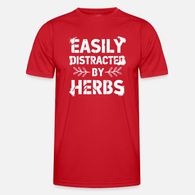 Herb lover: Easily distracted - Men's Functional T-Shirt - red