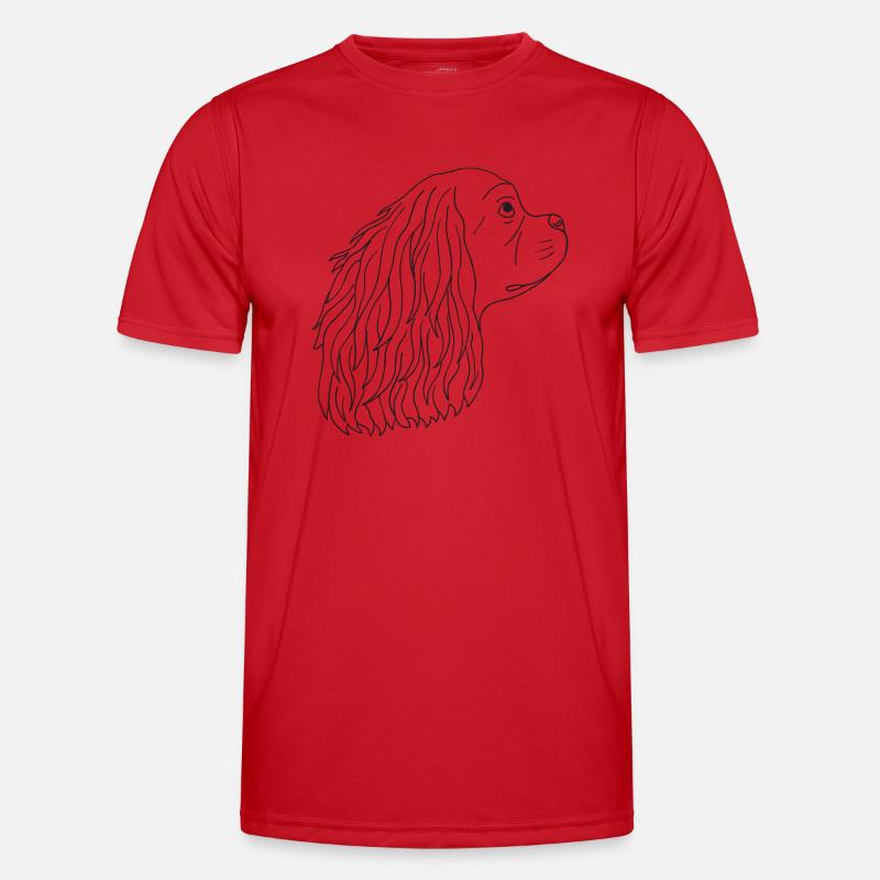Cavalier King Charles Spaniel - Männer Funktions-T-Shirt - Rot