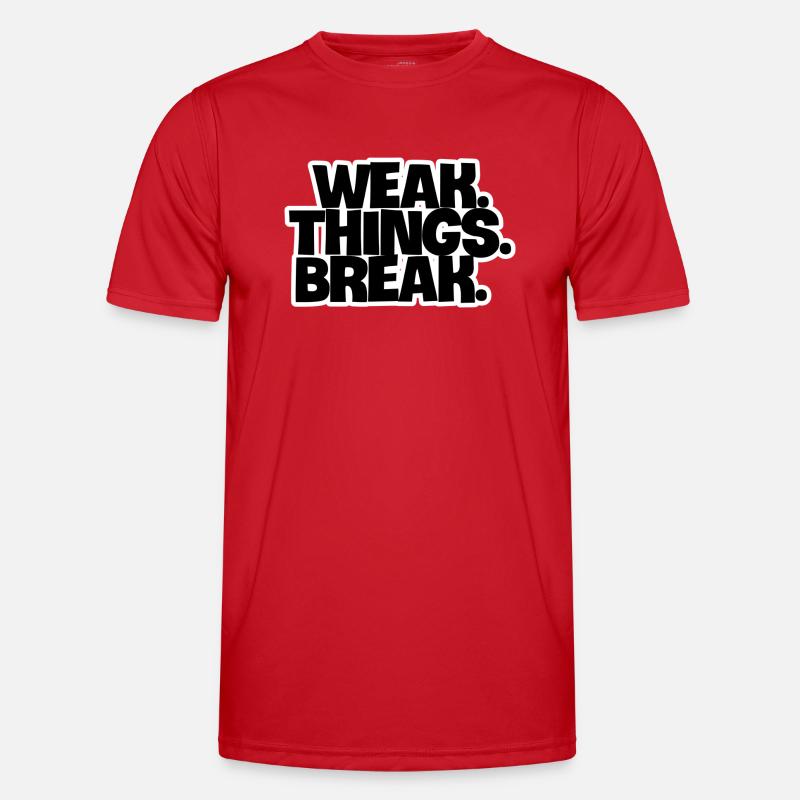 WEAK. Things. Break - Men's Functional T-Shirt - red