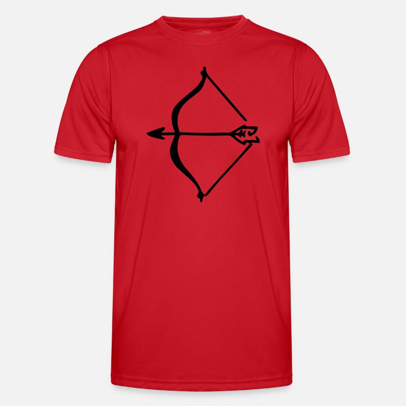 Amor Pfeilbogen Bogen Liebesglück Männer Funktions-T-Shirt