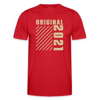 Original 2021 Authentic 2021 Vintage Bursdag - T-shirt sport Homme - rouge - Devant - AI Model Male 178 dark (178cm)