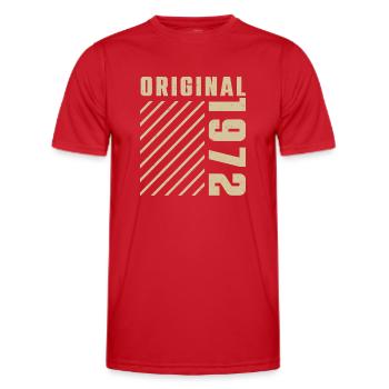 Original 1972 Authentic 1972 Vintage Bursdag - T-shirt sport Homme - rouge - Devant - AI Model Male 178 dark (178cm)