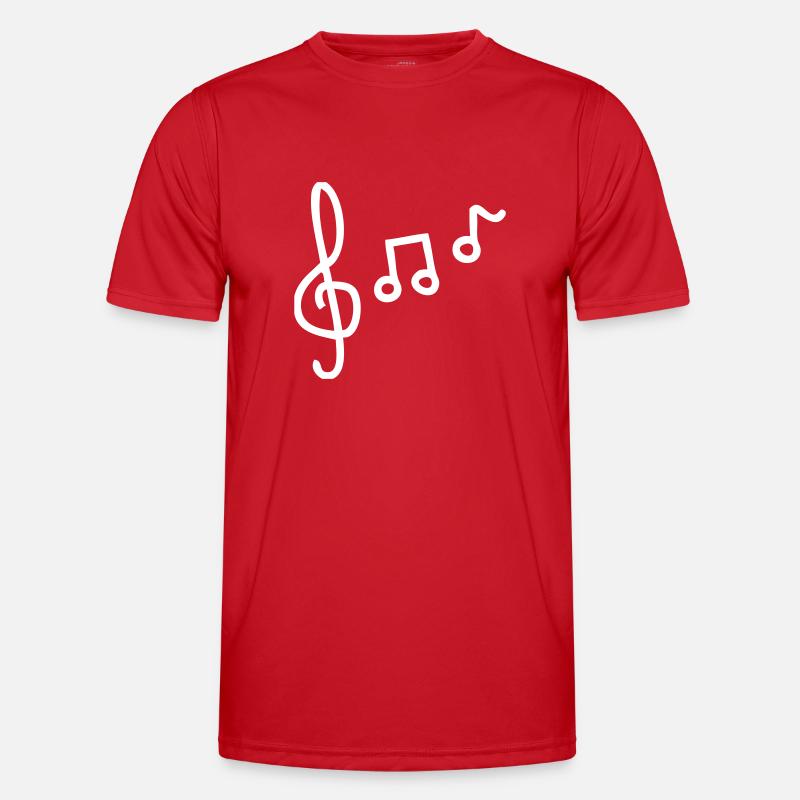 La note, notes, clés de note, musique, a retenti, T-shirt sport Homme