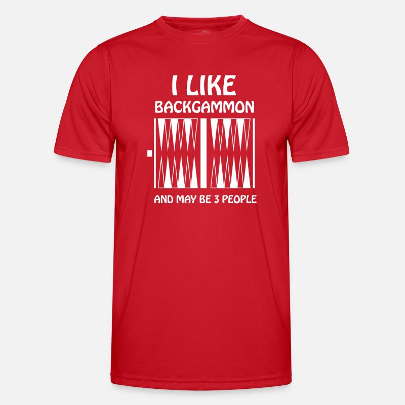 boardgame chess backgammon game night - Männer Funktions-T-Shirt - Rot