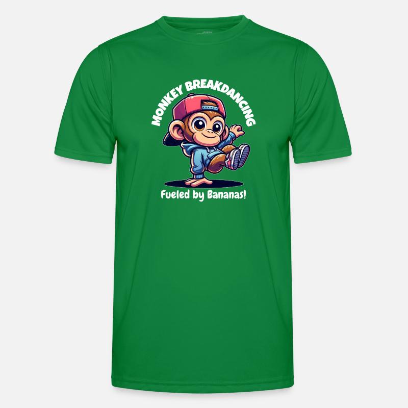 Affen-Breakdancer Männer Funktions-T-Shirt