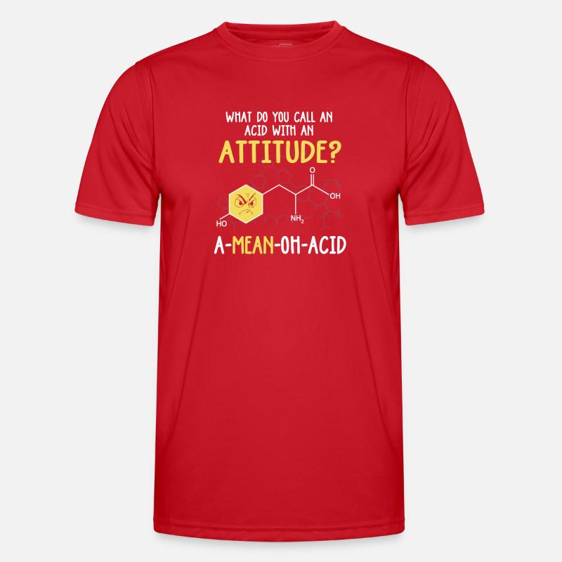 Wie nennt man eine Säure mit einem Einstellungsproblem! - Männer Funktions-T-Shirt - Rot