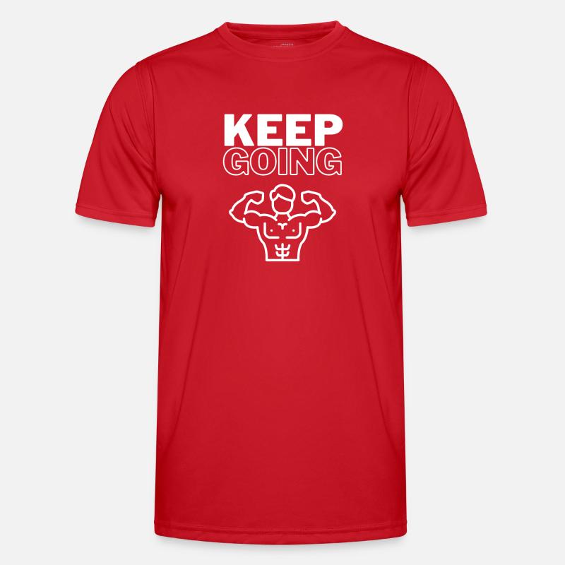 Keep Going - Männer Funktions-T-Shirt - Rot