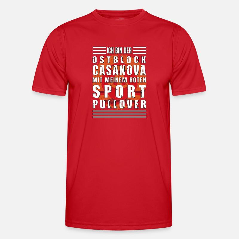 Ostblock Casanova Sport Pullover - Männer Funktions-T-Shirt - Rot