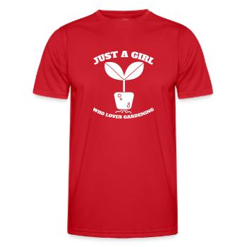 Gärtnerin Garten Obstgarten Mädchen Hobbygärtner - Männer Funktions-T-Shirt - Rot - Vorne - AI Model Male 178 dark (178cm)