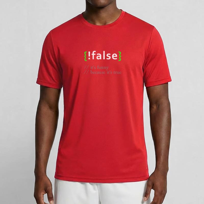 !False Funny Coding Programmer Computer Developer Men's Functional T-Shirt