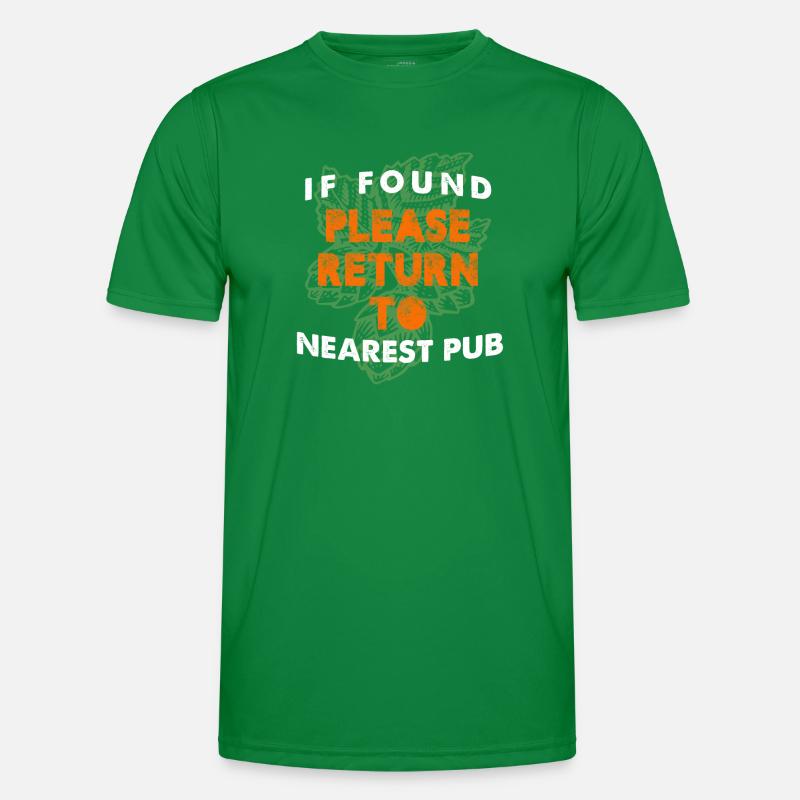 If Found Please Return To Nearest Pub Bar Crawl Men's Functional T-Shirt
