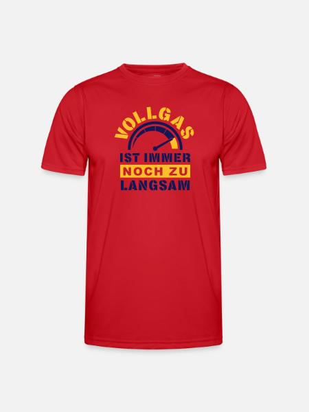 Vollgas zu langsam - Männer Funktions-T-Shirt - Rot