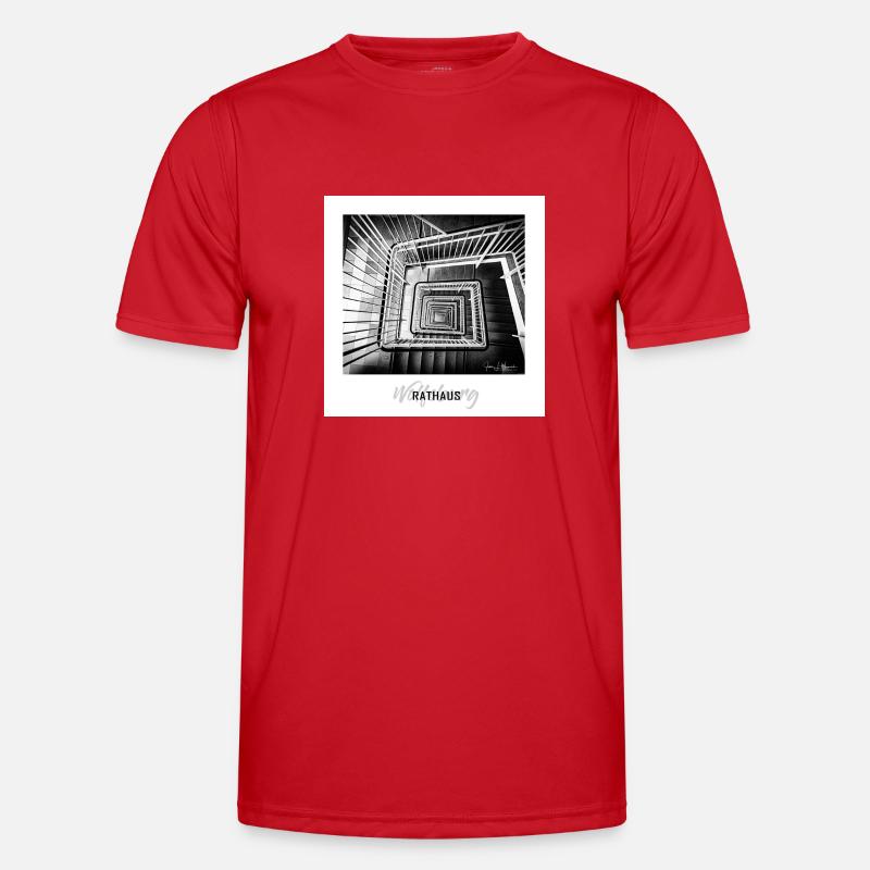 Wolfsburg Rathaustreppe - Männer Funktions-T-Shirt - Rot