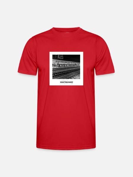 Wolfsburg Hauptbahnhof - Männer Funktions-T-Shirt - Rot