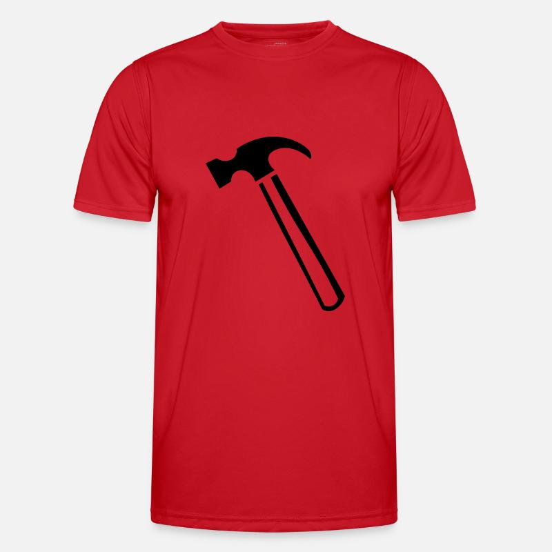 Hammer tool gift idea - Men's Functional T-Shirt - red